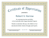 Certificate of Appreciation Template