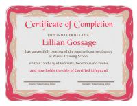 Certificate of Completion Template 1E