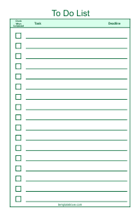 Green Checklist Template 2