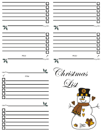 Christmas Shopping List 2