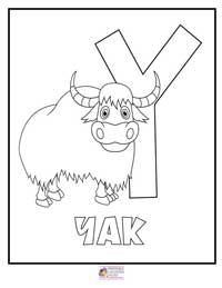 Alphabet Coloring Pages 25B