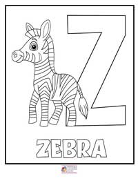 Alphabet Coloring Pages 26B