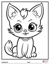 Cats Coloring Pages 9 - Colored By