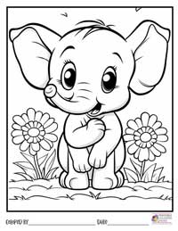 Elephant Coloring Pages 15 - Colored By