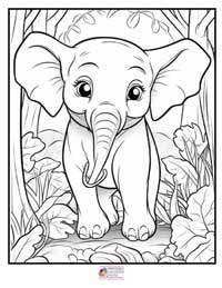 Elephant Coloring Pages 10B