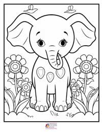 Elephant Coloring Pages 18B