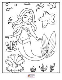 Mermaid Coloring Pages 6B