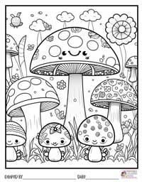 Mushrooms Coloring Pages
