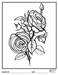 Rose Coloring Pages 15 - Colored By