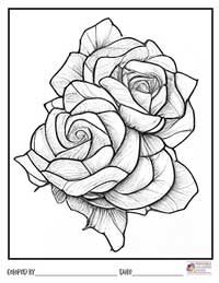 Rose Coloring Pages 6 - Colored By