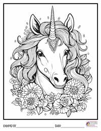 Unicorn Coloring Pages 10 - Colored By