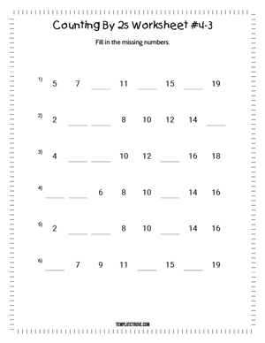 Printable Counting By 2s Worksheets