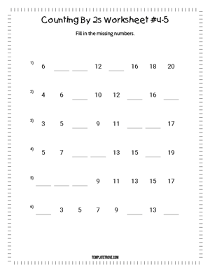 Counting By 2s Worksheet #4-5