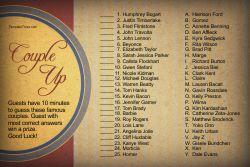 Couple Up Bridal Shower Game 1-1