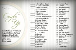 Couple Up Bridal Shower Game 1-4