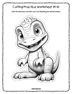 Cutting Practice
 Worksheet #1-10