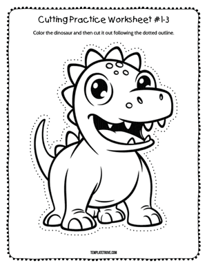 Cutting Practice
 Worksheet #1-3