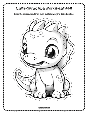 Cutting Practice
 Worksheet #1-8