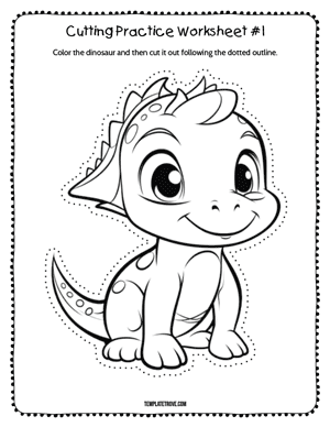 Cutting Practice
 Worksheet #1