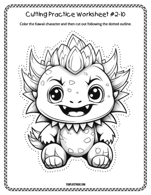 Cutting Practice
 Worksheet #2-10