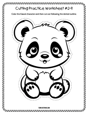 Cutting Practice
 Worksheet #2-9