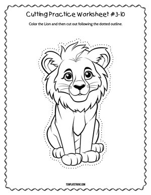 Cutting Practice
 Worksheet #3-10