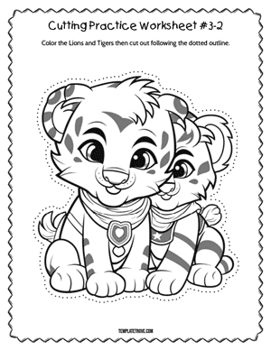 Cutting Practice
 Worksheet #3-2