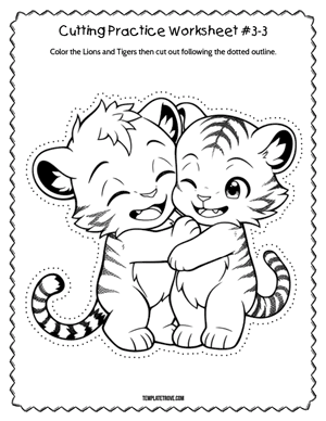 Cutting Practice
 Worksheet #3-3