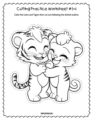 Cutting Practice
 Worksheet #3-4