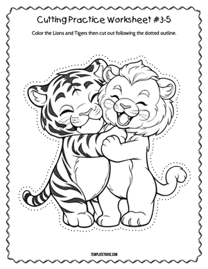 Cutting Practice
 Worksheet #3-5