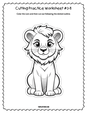 Cutting Practice
 Worksheet #3-8