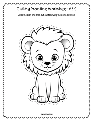 Cutting Practice
 Worksheet #3-9