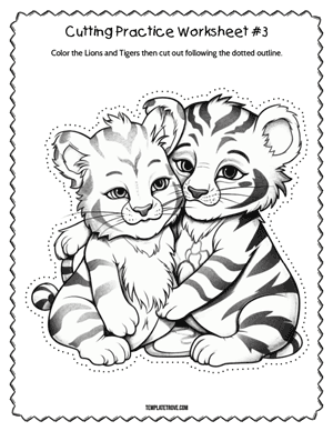 Cutting Practice
 Worksheet #3