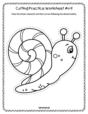 Cutting Practice
 Worksheet #4-9