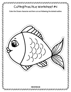 Cutting Practice
 Worksheet #4