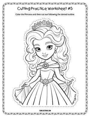 Cutting Practice
 Worksheet #5