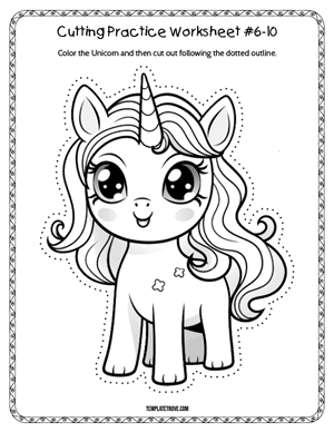 Cutting Practice
 Worksheet #6-10