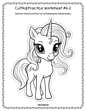 Cutting Practice
 Worksheet #6-2