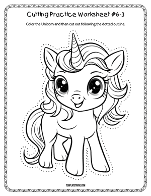 Cutting Practice
 Worksheet #6-3