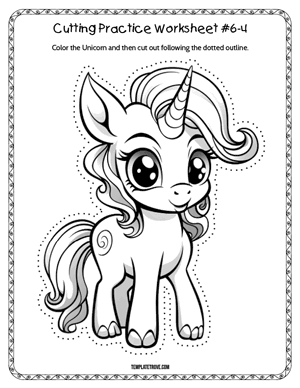 Cutting Practice
 Worksheet #6-4