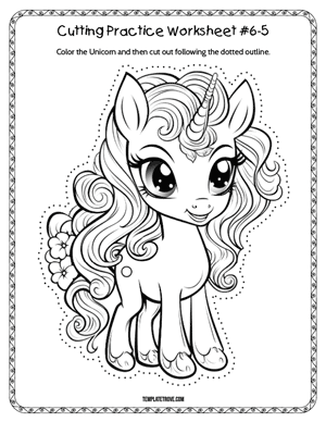 Cutting Practice
 Worksheet #6-5