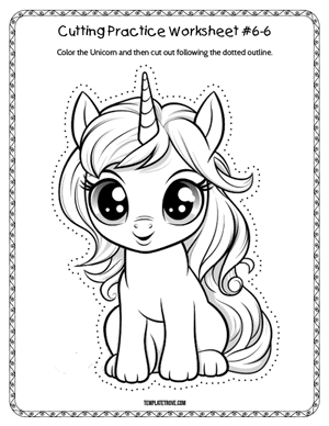 Cutting Practice
 Worksheet #6-6