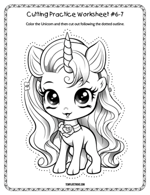 Cutting Practice
 Worksheet #6-7