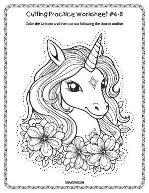 Cutting Practice
 Worksheet #6-8