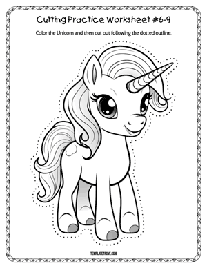 Cutting Practice
 Worksheet #6-9