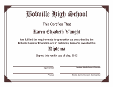 Diploma Template 1A - Dark Brown
