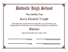 Diploma Template 1B - Dark Brown