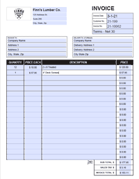 Free Invoice Template 1