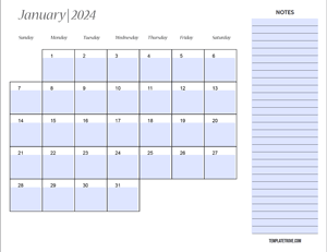 Fillable Calendar 2024
