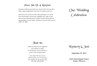 Folder Wedding Program Cover Front